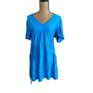 Women’s Free Country V-Neck Kangaroo HoodedSwim Cover Up Size Large 12/14